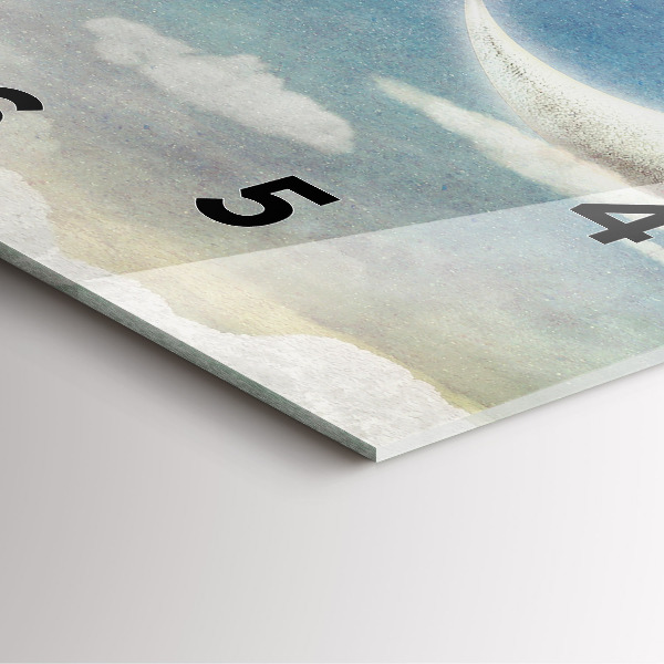 Zegar na ścianę kwadratowy Dziewczyna na księżycu