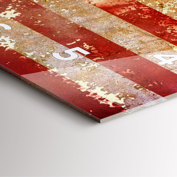 Zegar na ścianę kwadratowy Flaga USA w stylu vintage