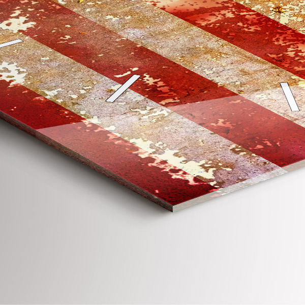 Zegar na ścianę kwadratowy Flaga USA w stylu vintage