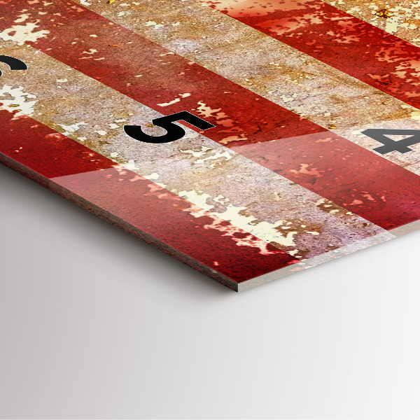 Zegar na ścianę kwadratowy Flaga USA w stylu vintage