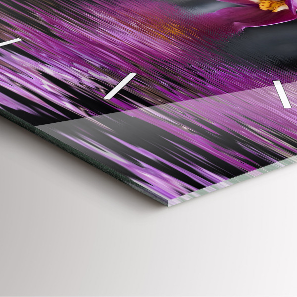 Kwadratowy zegar Kwiat orchidei na wodzie