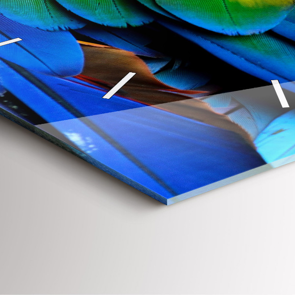 Zegar na ścianę kwadratowy Kolorowe skrzydła ptaka