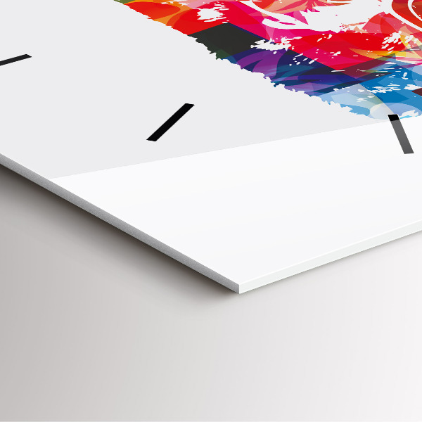 Zegar na ścianę kwadratowy Głowa niedźwiedzia