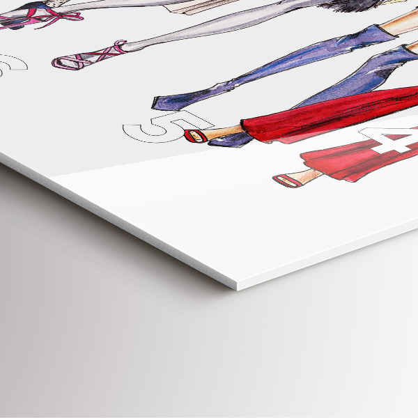 Zegar na ścianę kwadratowy Modne dziewczyny