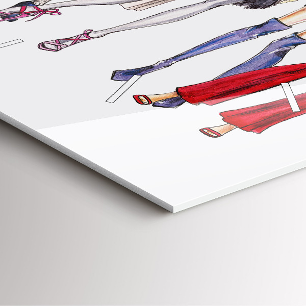 Zegar na ścianę kwadratowy Modne dziewczyny