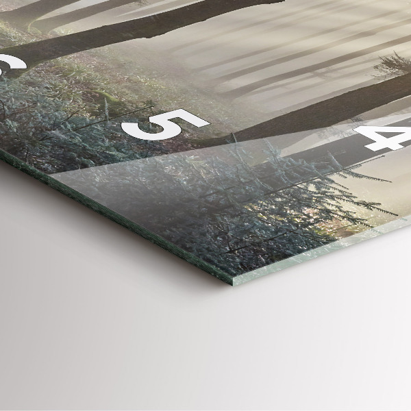 Zegar na ścianę kwadratowy Las we mgle