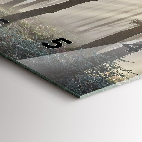 Zegar na ścianę kwadratowy Las we mgle