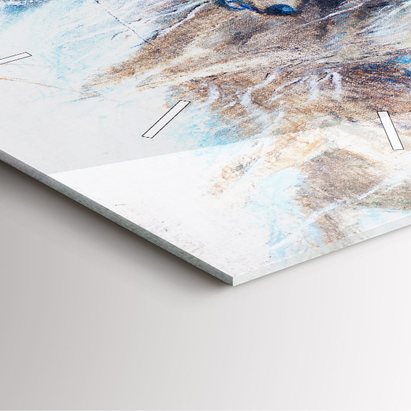 Zegar na ścianę kwadratowy Wilki w lesie