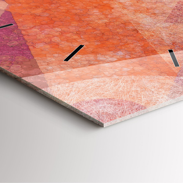 Zegar na ścianę kwadratowy Geometryczna abstrakcja