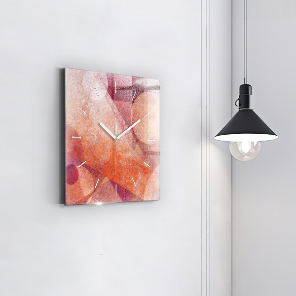 Zegar na ścianę kwadratowy Geometryczna abstrakcja