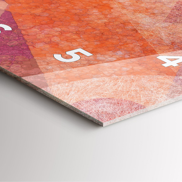 Zegar na ścianę kwadratowy Geometryczna abstrakcja