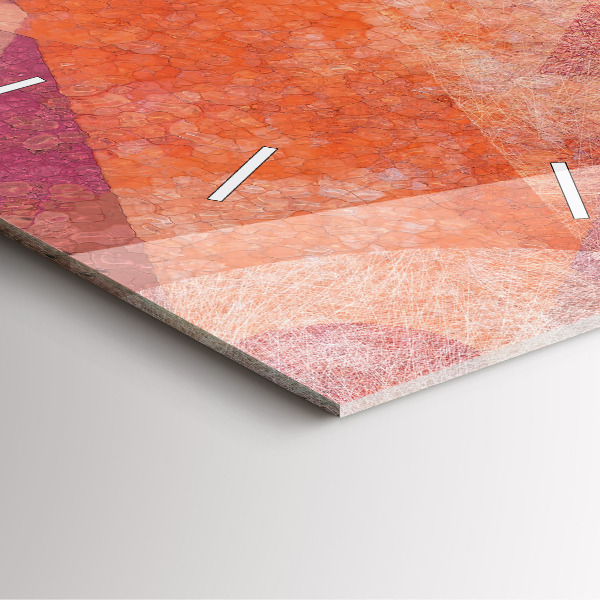 Zegar na ścianę kwadratowy Geometryczna abstrakcja