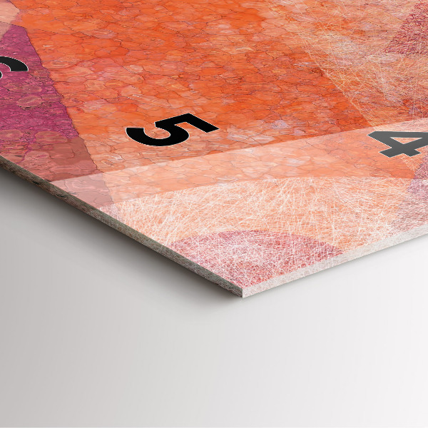 Zegar na ścianę kwadratowy Geometryczna abstrakcja