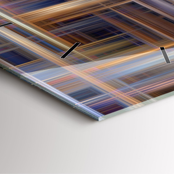 Zegar na ścianę kwadratowy Abstrakcja geometria