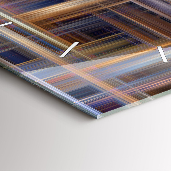 Zegar na ścianę kwadratowy Abstrakcja geometria