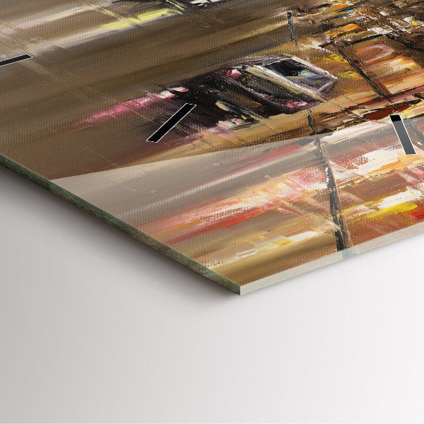 Zegar na ścianę kwadratowy Architektura miasta Paryż