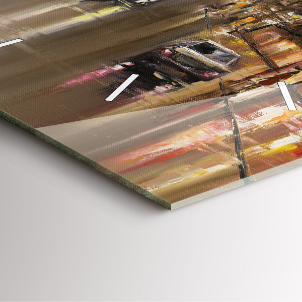 Zegar na ścianę kwadratowy Architektura miasta Paryż