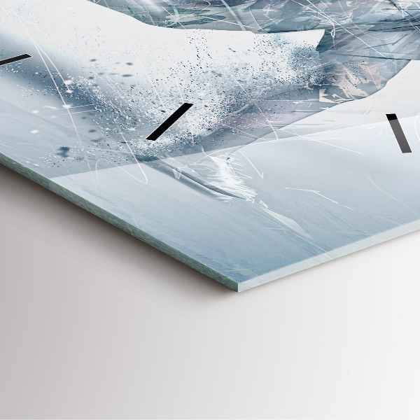 Zegar na ścianę kwadratowy Biegnący człowiek