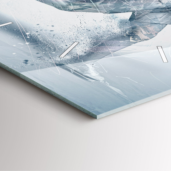 Zegar na ścianę kwadratowy Biegnący człowiek