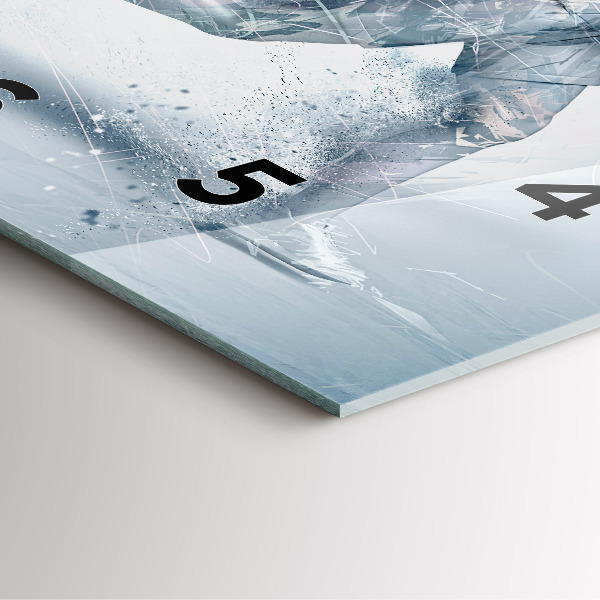 Zegar na ścianę kwadratowy Biegnący człowiek