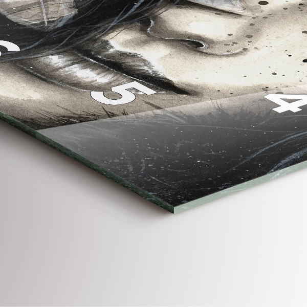 Zegar na ścianę kwadratowy Malowany portret