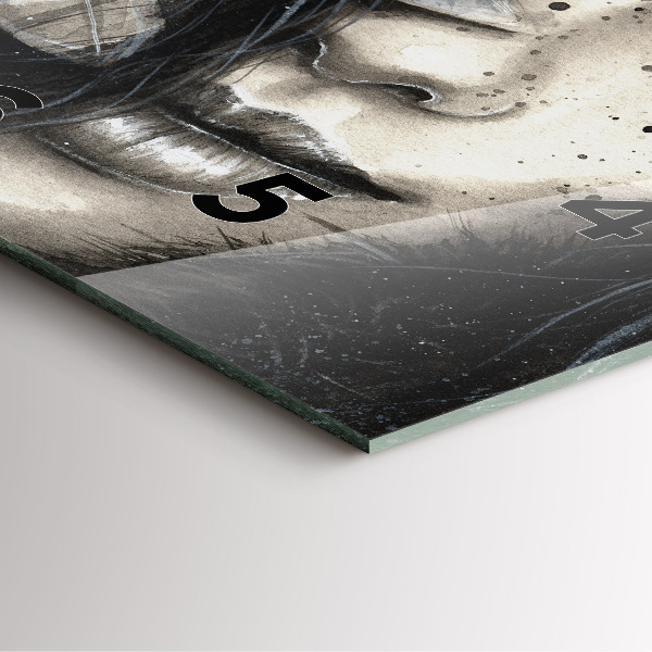 Zegar na ścianę kwadratowy Malowany portret