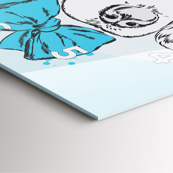 Zegar na ścianę kwadratowy Pies szczeniak