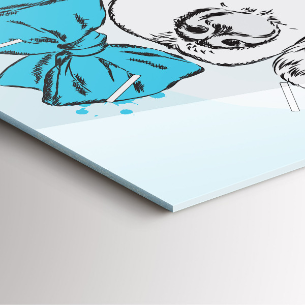 Zegar na ścianę kwadratowy Pies szczeniak