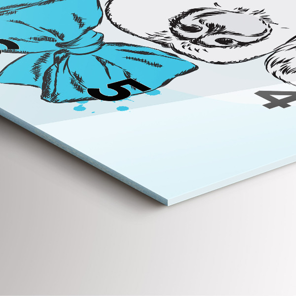 Zegar na ścianę kwadratowy Pies szczeniak