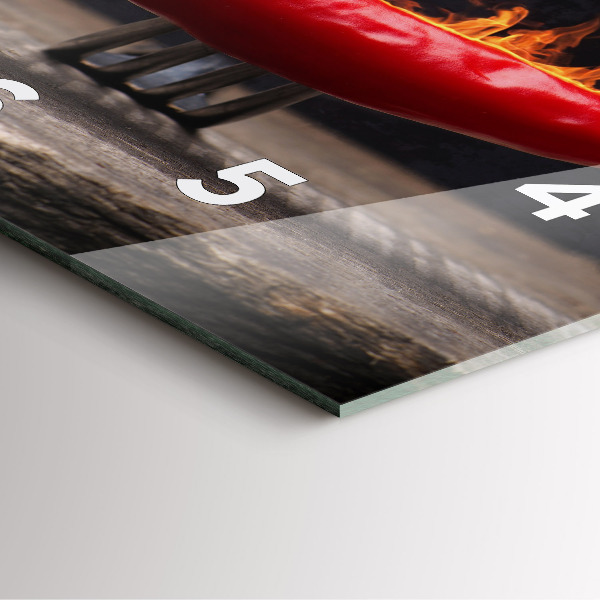 Zegar na ścianę kwadratowy Papryczka pepperoni