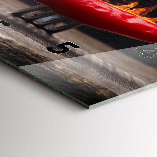 Zegar na ścianę kwadratowy Papryczka pepperoni