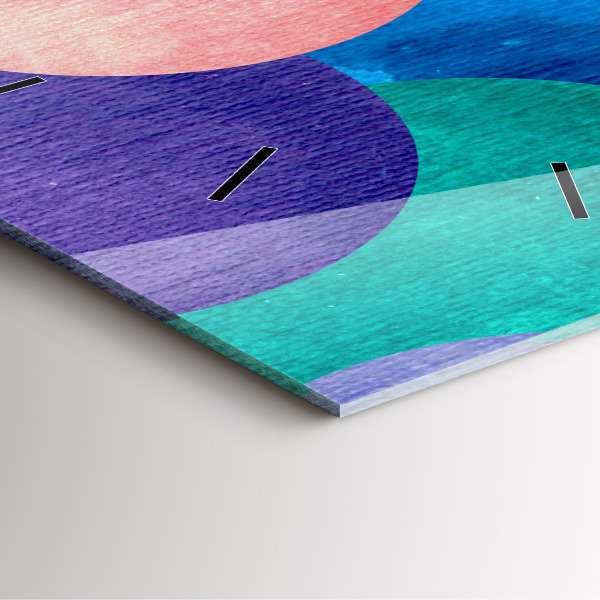 Zegar na ścianę kwadratowy Abstrakcyjne koła