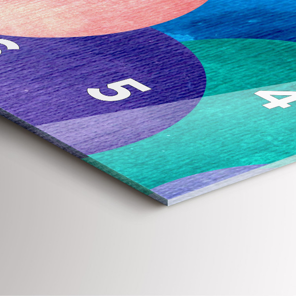 Zegar na ścianę kwadratowy Abstrakcyjne koła