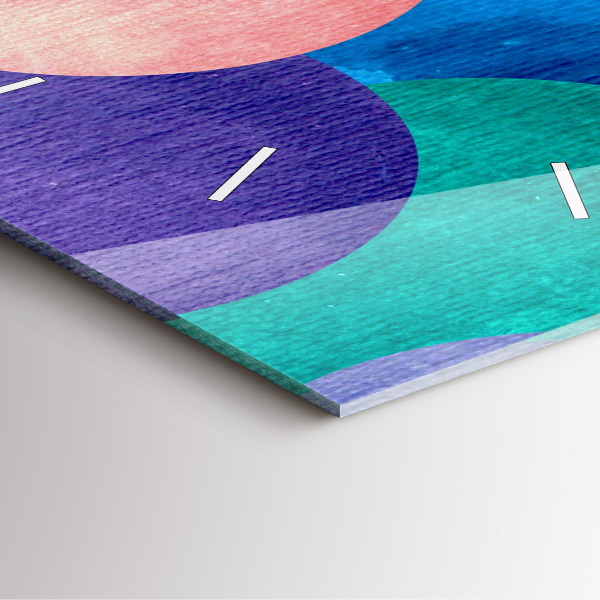 Zegar na ścianę kwadratowy Abstrakcyjne koła