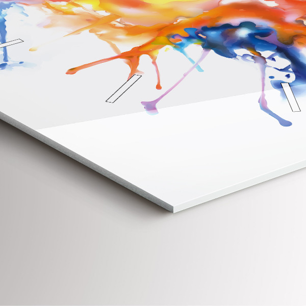 Zegar na ścianę kwadratowy Lew – akwarela