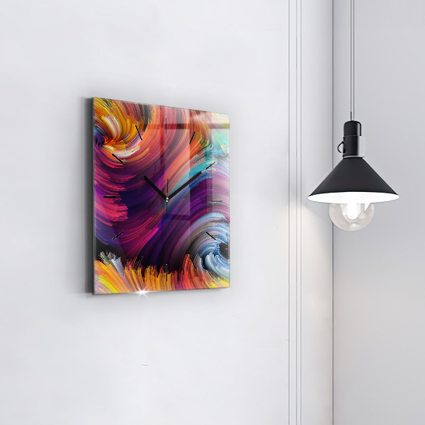 Zegar na ścianę kwadratowy Abstrakcja sale