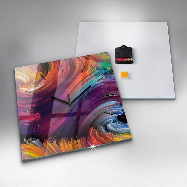 Zegar na ścianę kwadratowy Abstrakcja sale