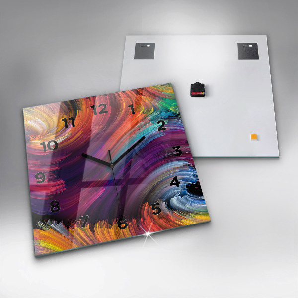 Zegar na ścianę kwadratowy Abstrakcja sale