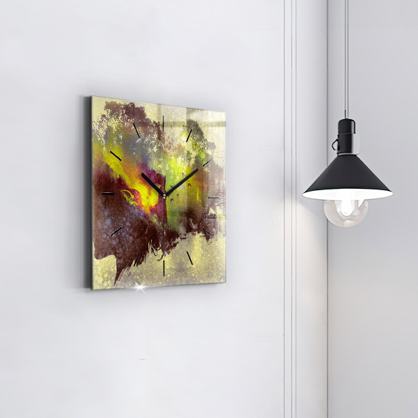 Zegar na ścianę kwadratowy Kobieta w lesie