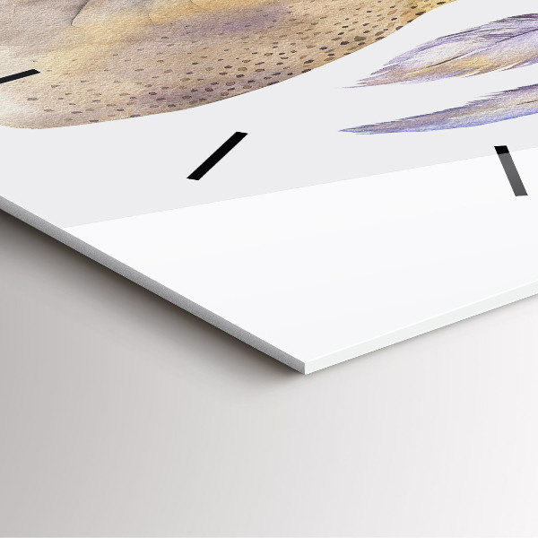 Zegar na ścianę kwadratowy Głowa jelenia i kwiaty