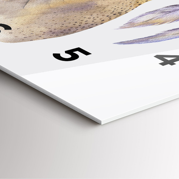 Zegar na ścianę kwadratowy Głowa jelenia i kwiaty