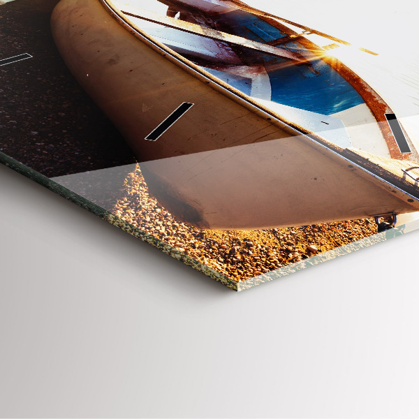 Zegar na ścianę kwadratowy Widok na jezioro