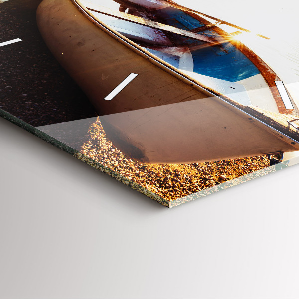 Zegar na ścianę kwadratowy Widok na jezioro