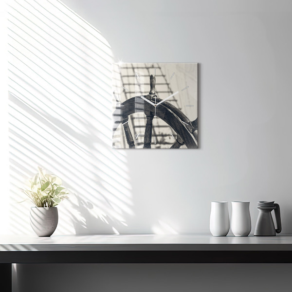 Zegar na ścianę kwadratowy Starożytny statek