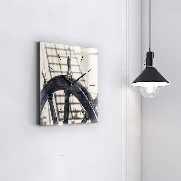 Zegar na ścianę kwadratowy Starożytny statek