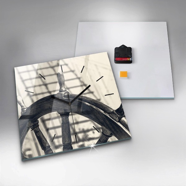 Zegar na ścianę kwadratowy Starożytny statek