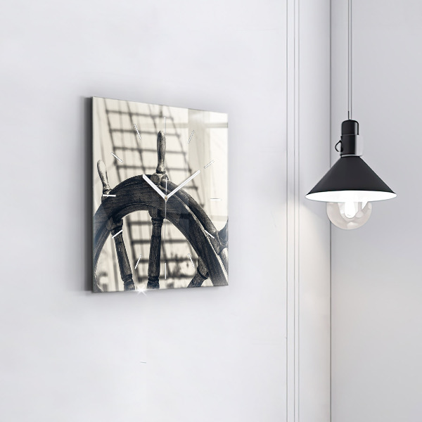 Zegar na ścianę kwadratowy Starożytny statek