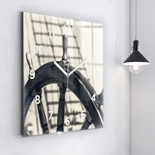 Zegar na ścianę kwadratowy Starożytny statek