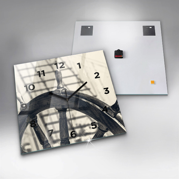 Zegar na ścianę kwadratowy Starożytny statek