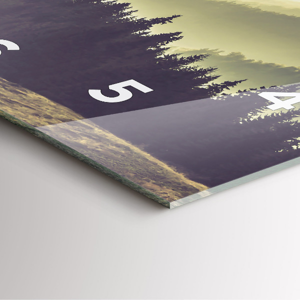 Zegar na ścianę kwadratowy Mgliste górskie zbocza